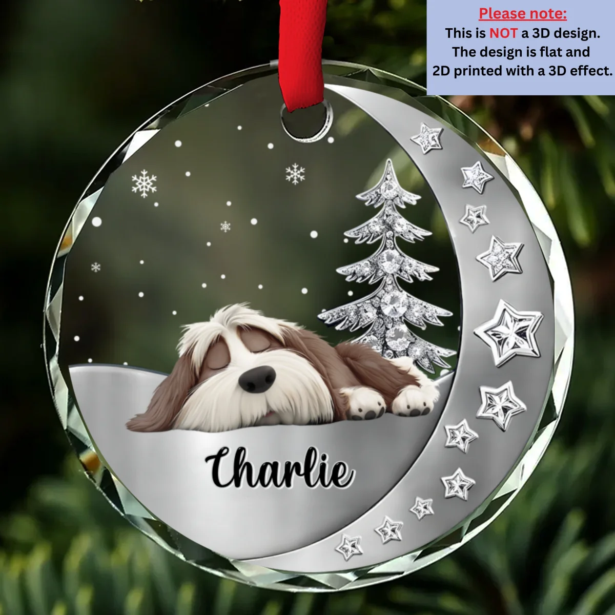 Beside You - Personalized Custom 3D Effect Glass Ornament - Image 6
