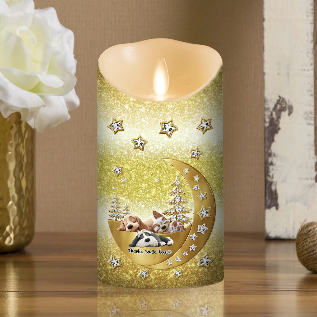 Beside You - Personalized Custom 3D Effect LED Candle - Image 2