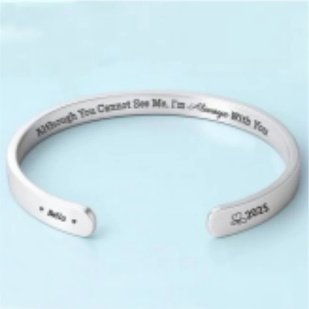 Beside You - Personalized Custom Bracelet Cuff - Image 7