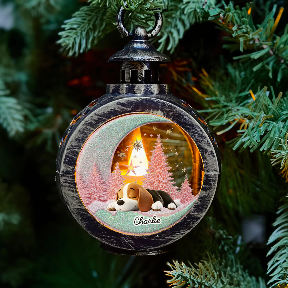 Beside You - Personalized Custom Christmas Lantern - Image 2