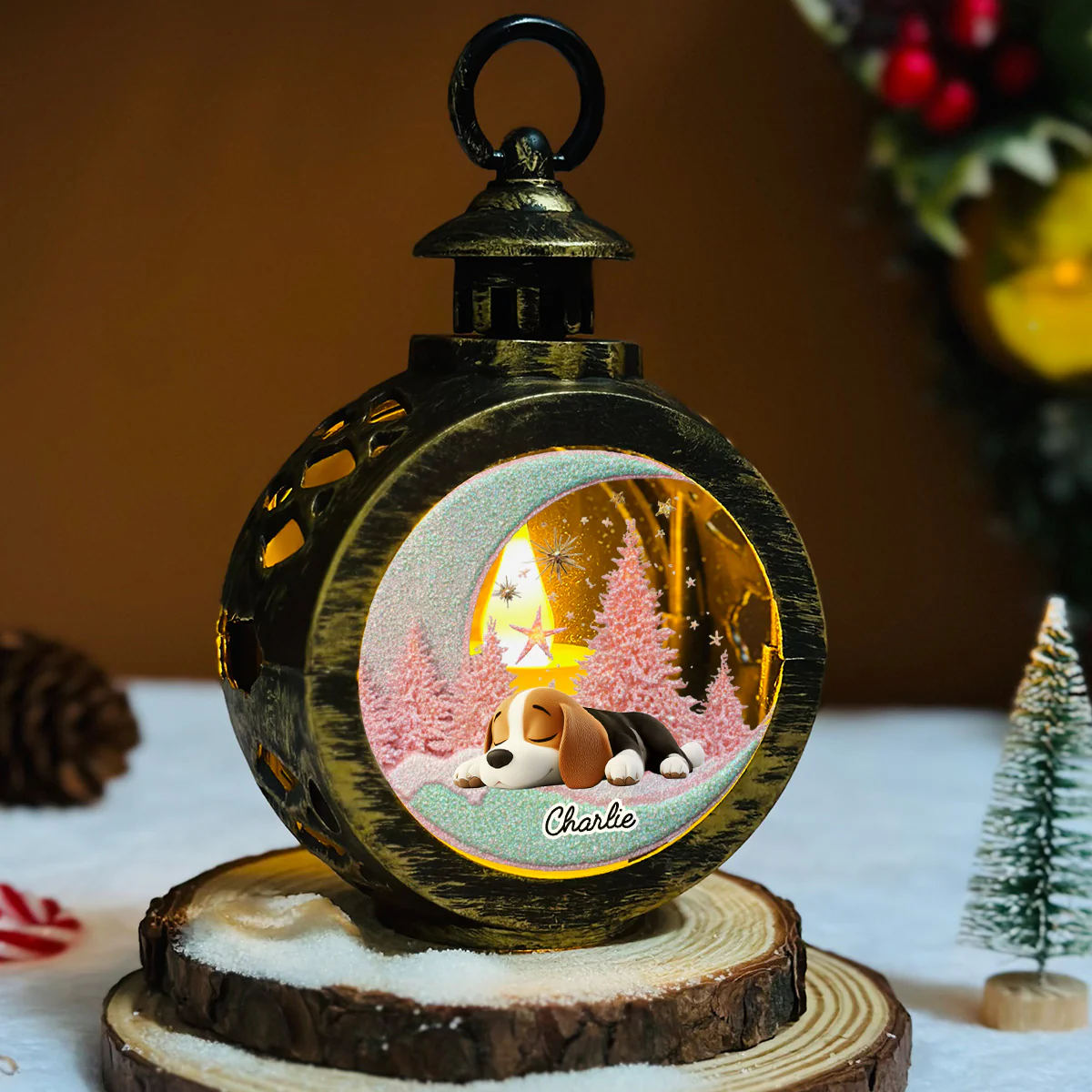 Beside You - Personalized Custom Christmas Lantern - Image 6