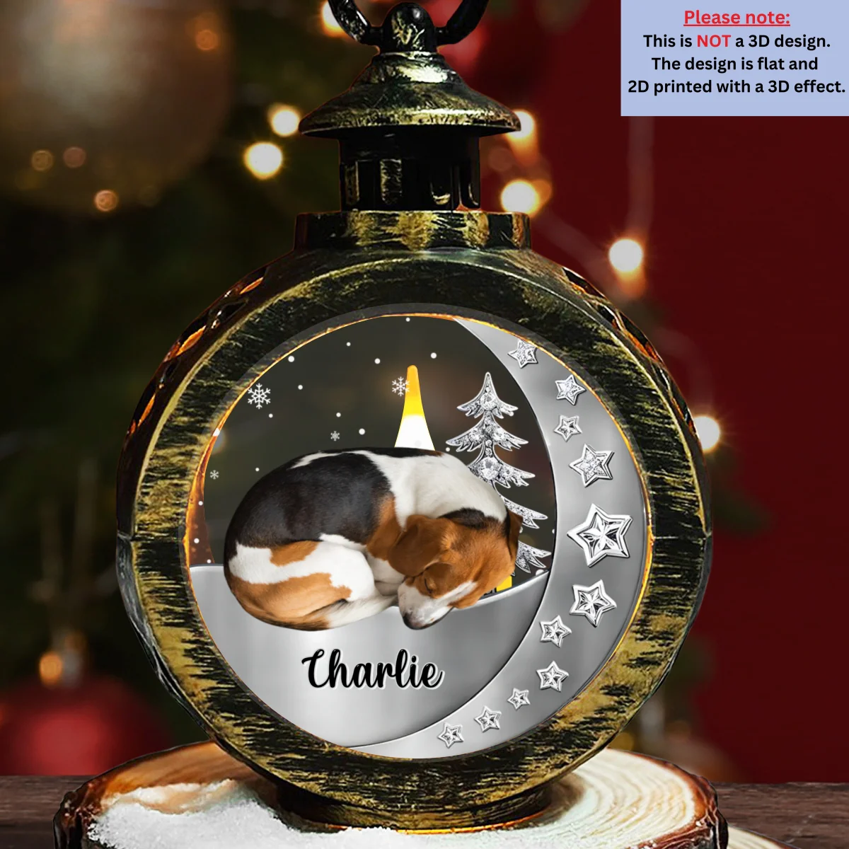 Beside You Photo - Personalized Custom 3D Effect Christmas Lantern - Image 5