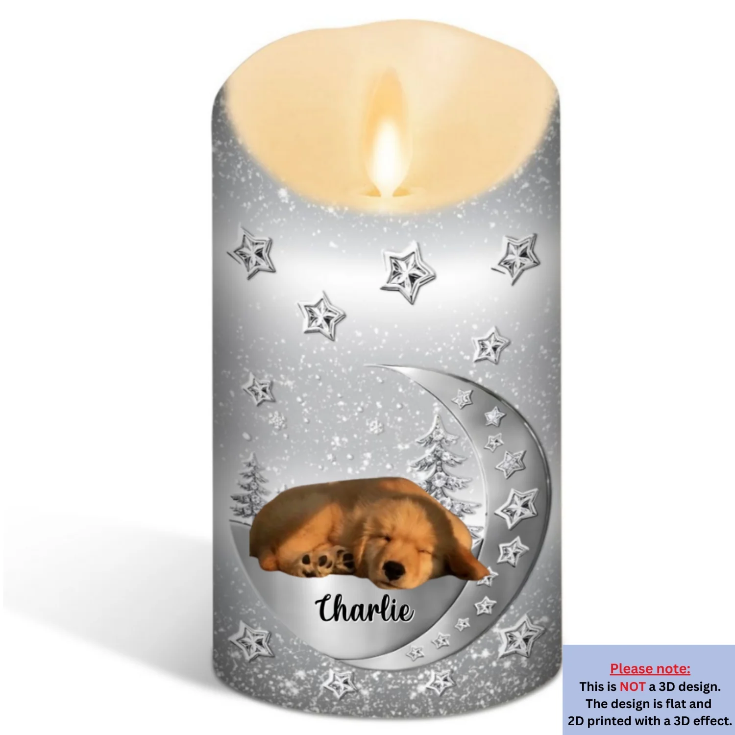 Beside You Photo - Personalized Custom 3D Effect LED Candle - Image 3