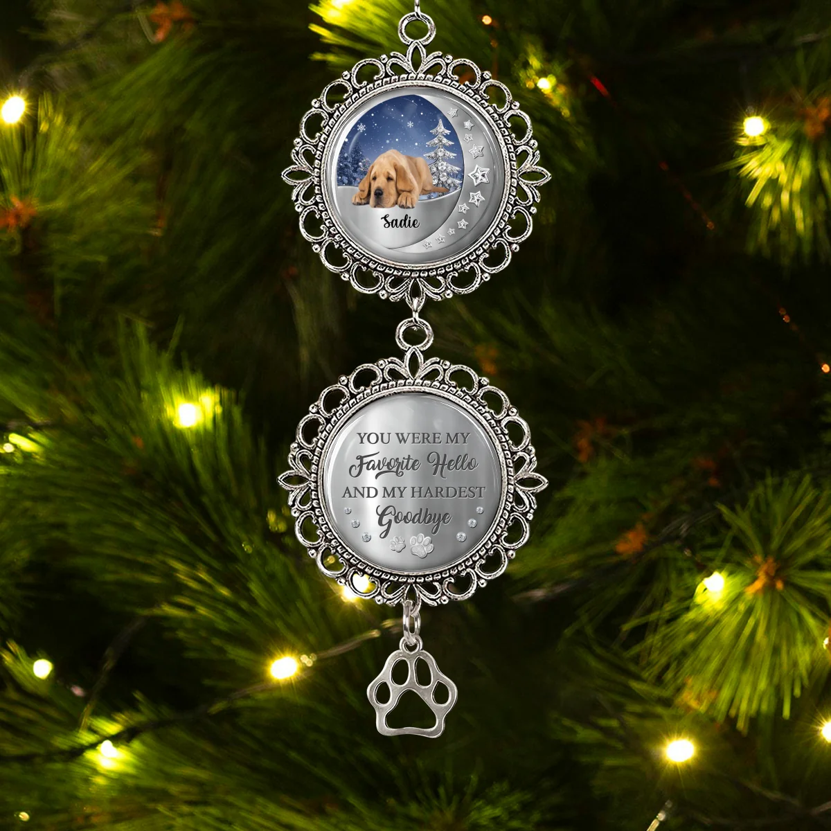 Beside You Photo - Personalized Custom Charming Ornament - Image 2