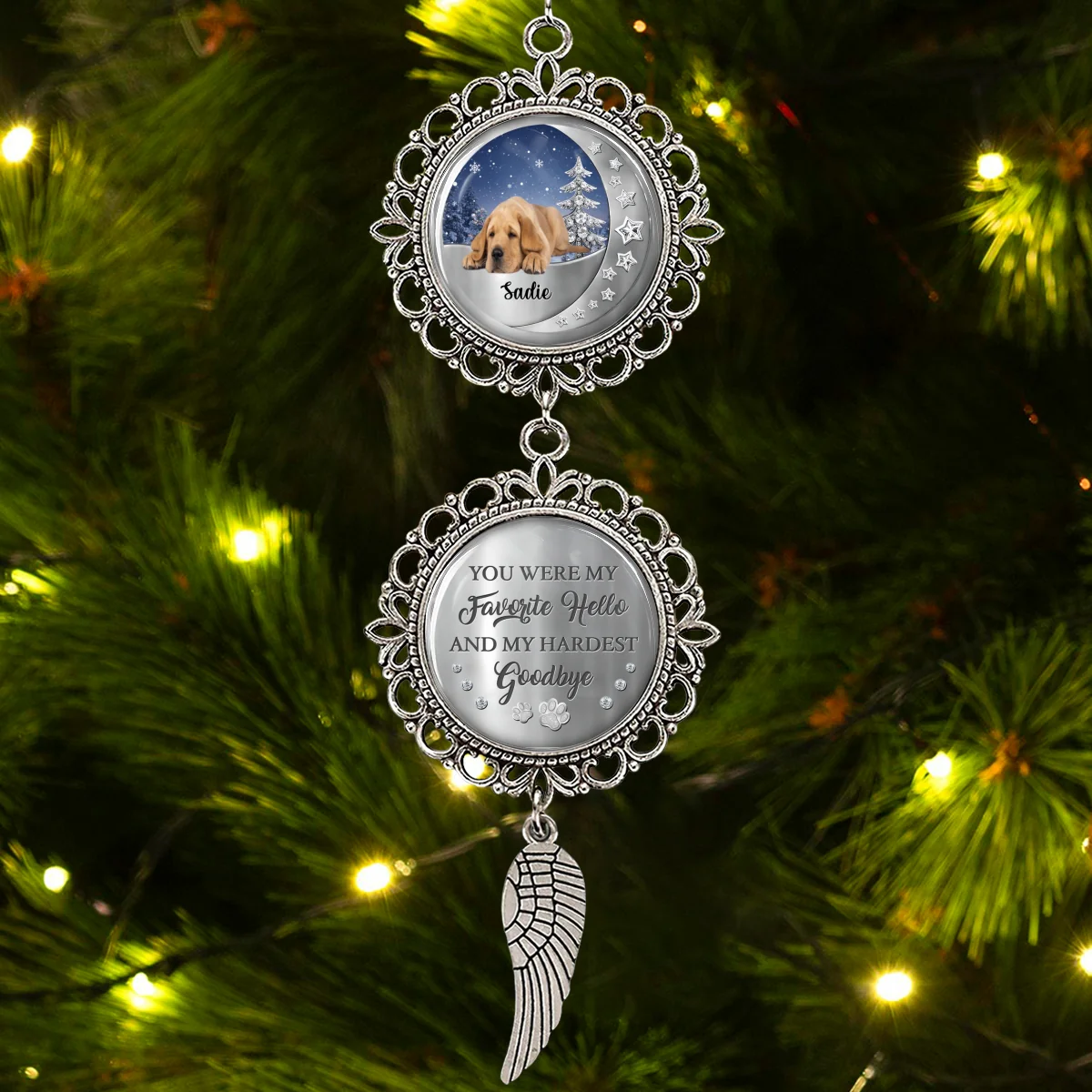 Beside You Photo - Personalized Custom Charming Ornament - Image 3