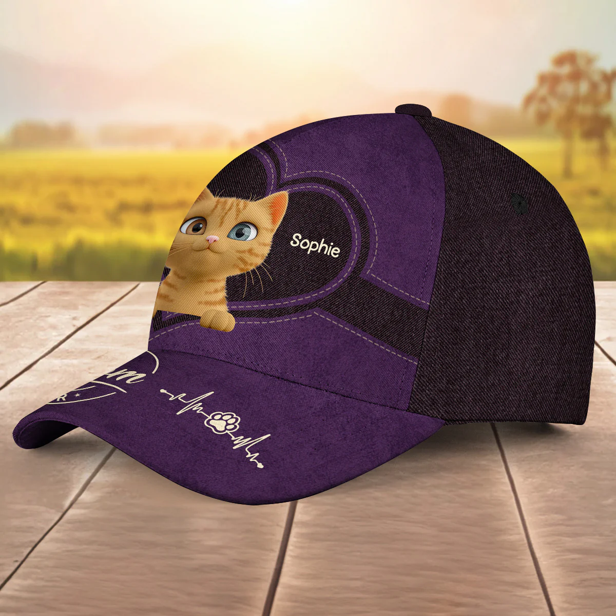 Best Cat Mom - Personalized Custom Classic Cap - Image 2