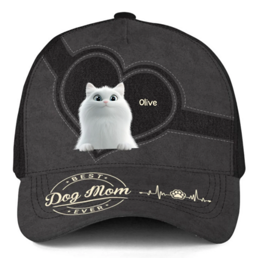 Best Cat Mom - Personalized Custom Classic Cap - Image 6