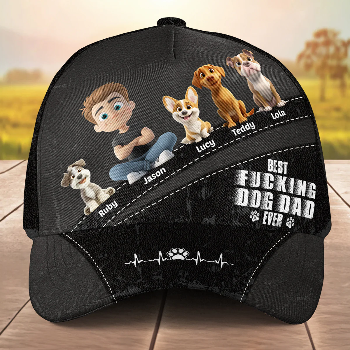 Best Dad Ever - Personalized Custom Classic Cap - Image 5