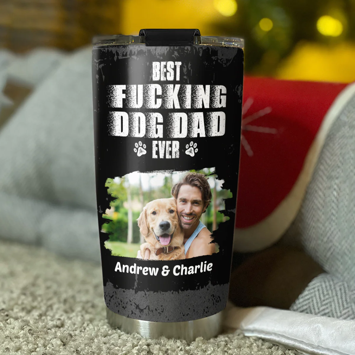 Best Dad Ever Photo Ver - Personalized Custom Tumbler - Image 3