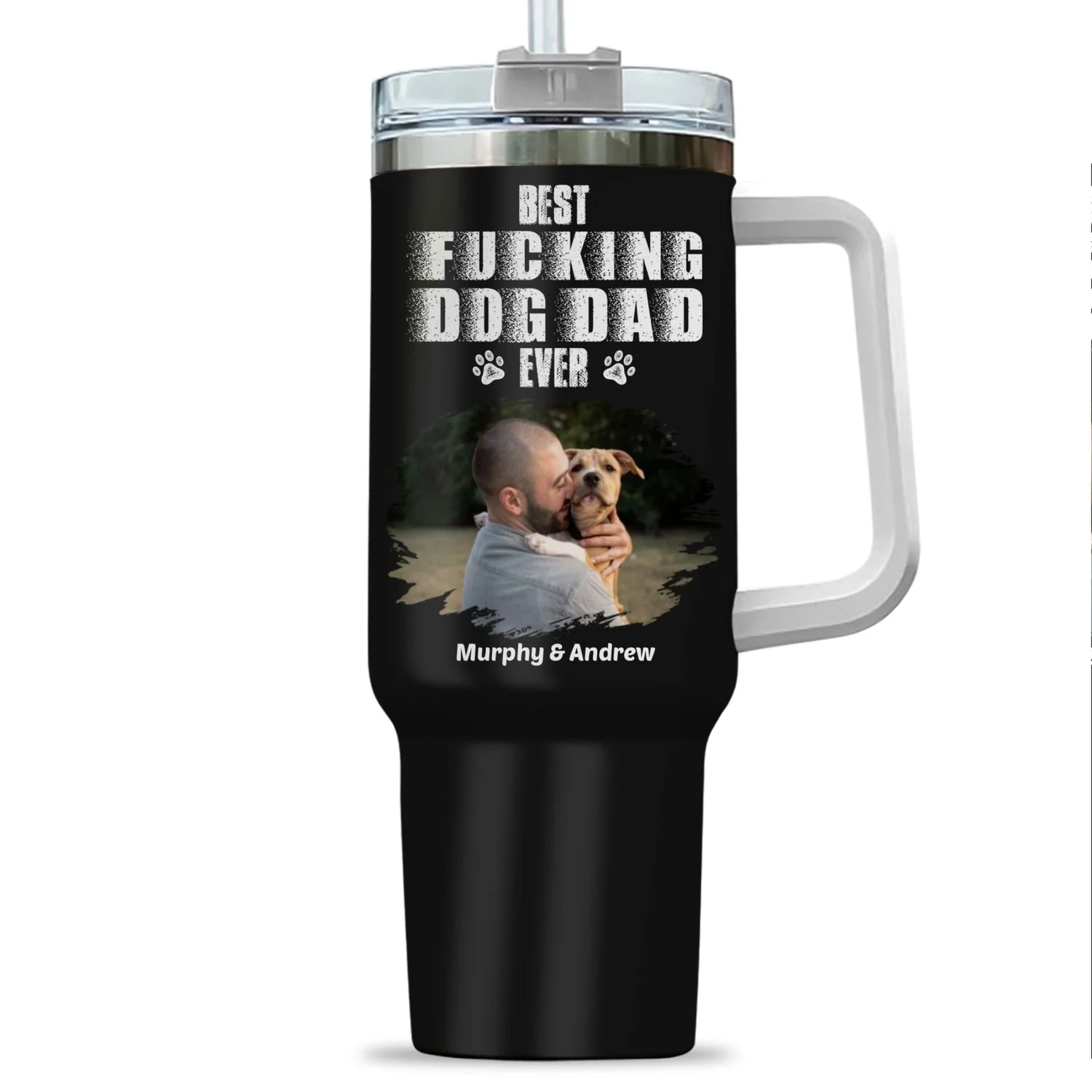Best Dad Ever Photo Ver - Personalized Custom Tumbler - Image 8