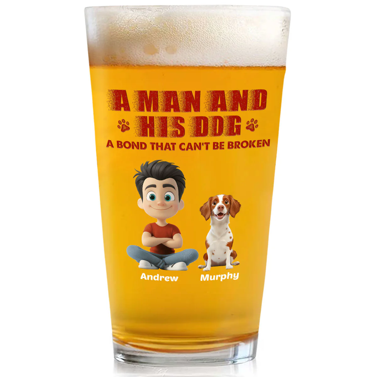 Best Dad To Me - Personalized Custom Beer Glass