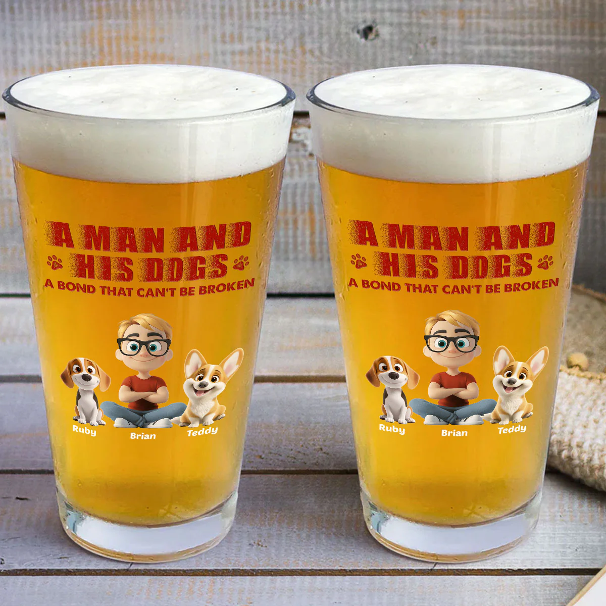 Best Dad To Me - Personalized Custom Beer Glass - Image 3