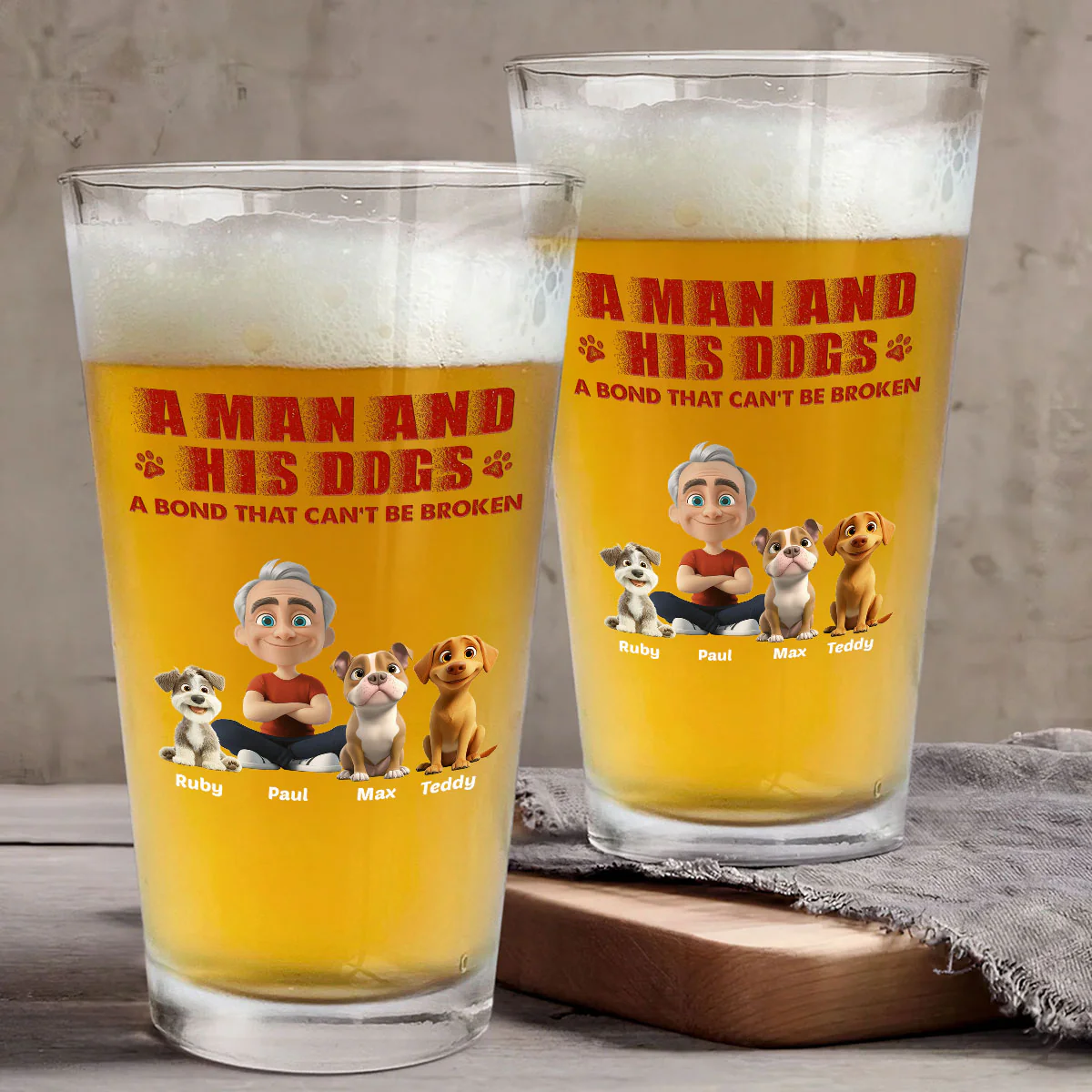 Best Dad To Me - Personalized Custom Beer Glass - Image 4