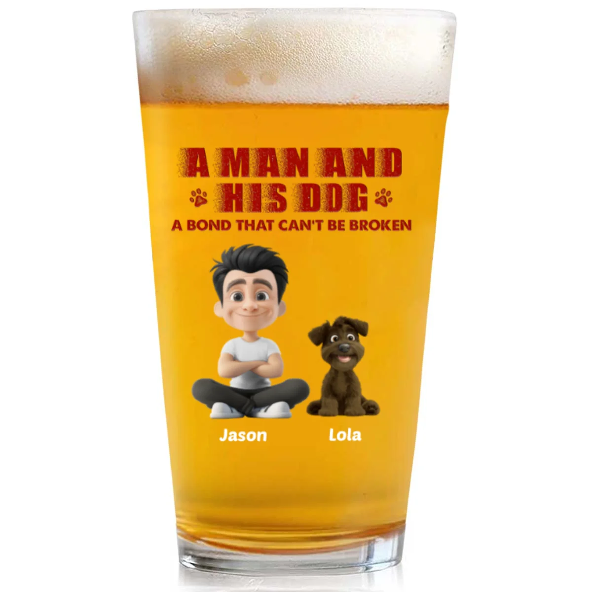 Best Dad To Me - Personalized Custom Beer Glass - Image 6