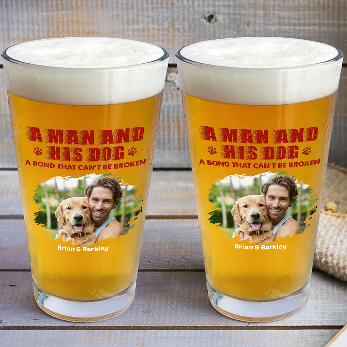 Best Dad To Me Photo - Personalized Custom Beer Glass - Image 3