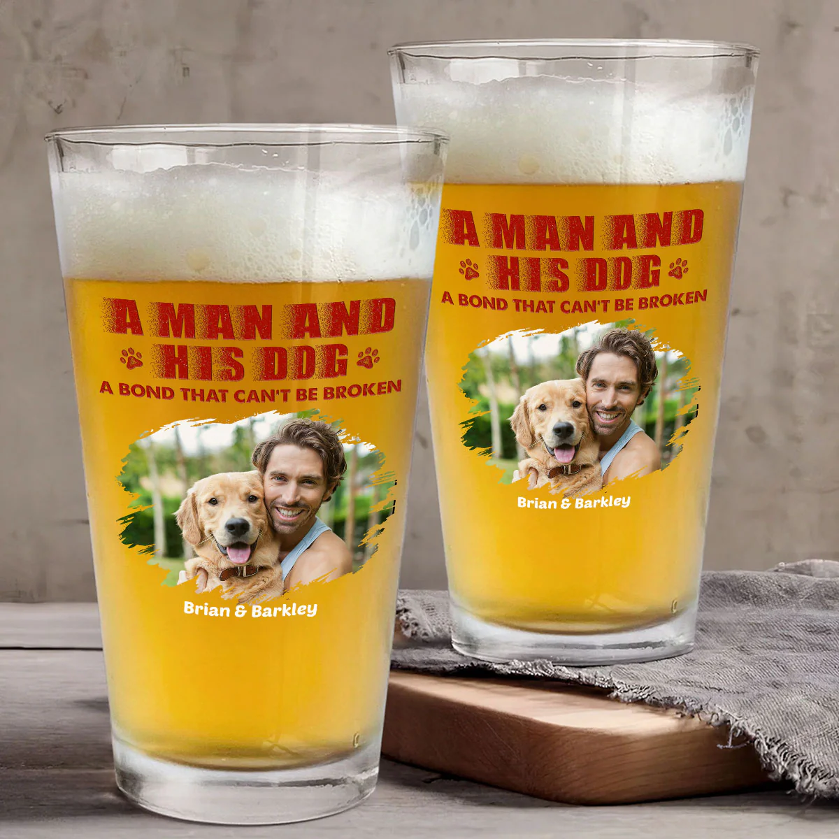 Best Dad To Me Photo - Personalized Custom Beer Glass - Image 4
