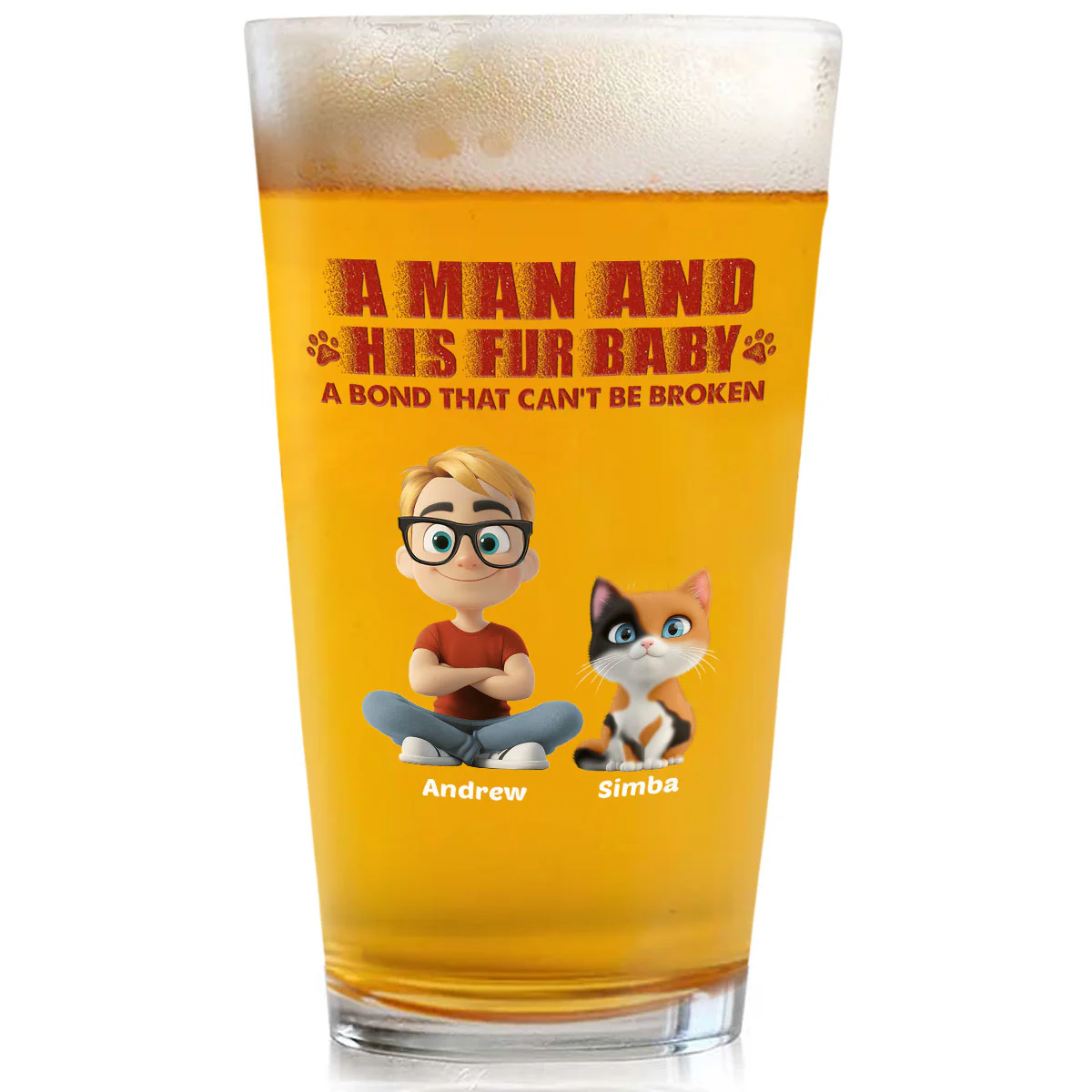 Best Dad To Us - Personalized Custom Beer Glass