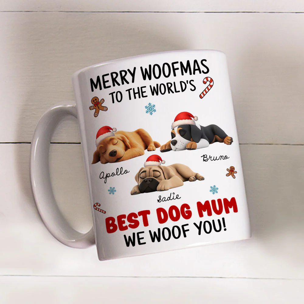 Best Dog Mom Dad In The World - Personalized Custom Coffee Mug - Image 4