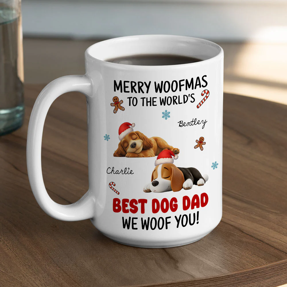 Best Dog Mom Dad In The World - Personalized Custom Coffee Mug - Image 6