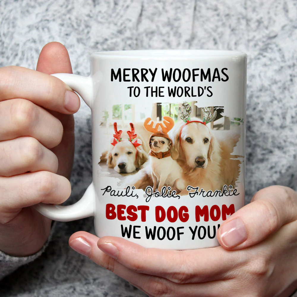 Best Dog Mom Dad In The World Photo - Personalized Custom Coffee Mug - Image 3