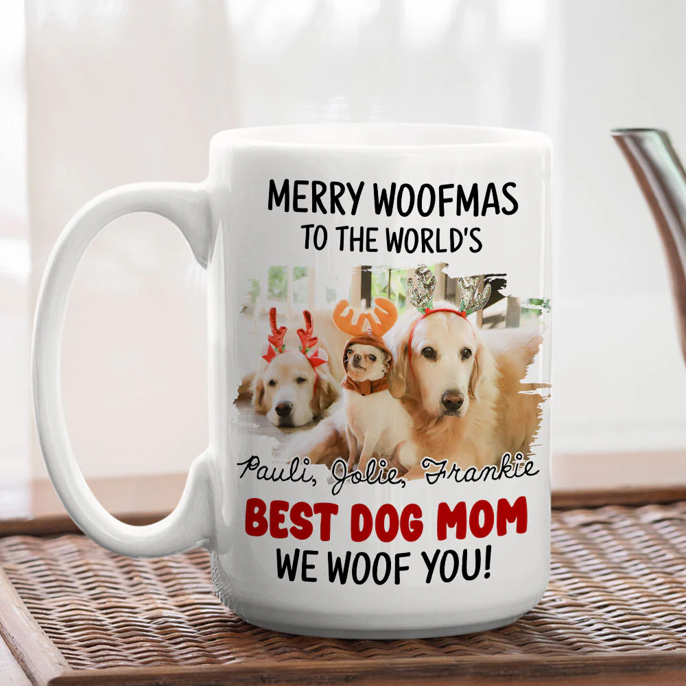 Best Dog Mom Dad In The World Photo - Personalized Custom Coffee Mug - Image 4