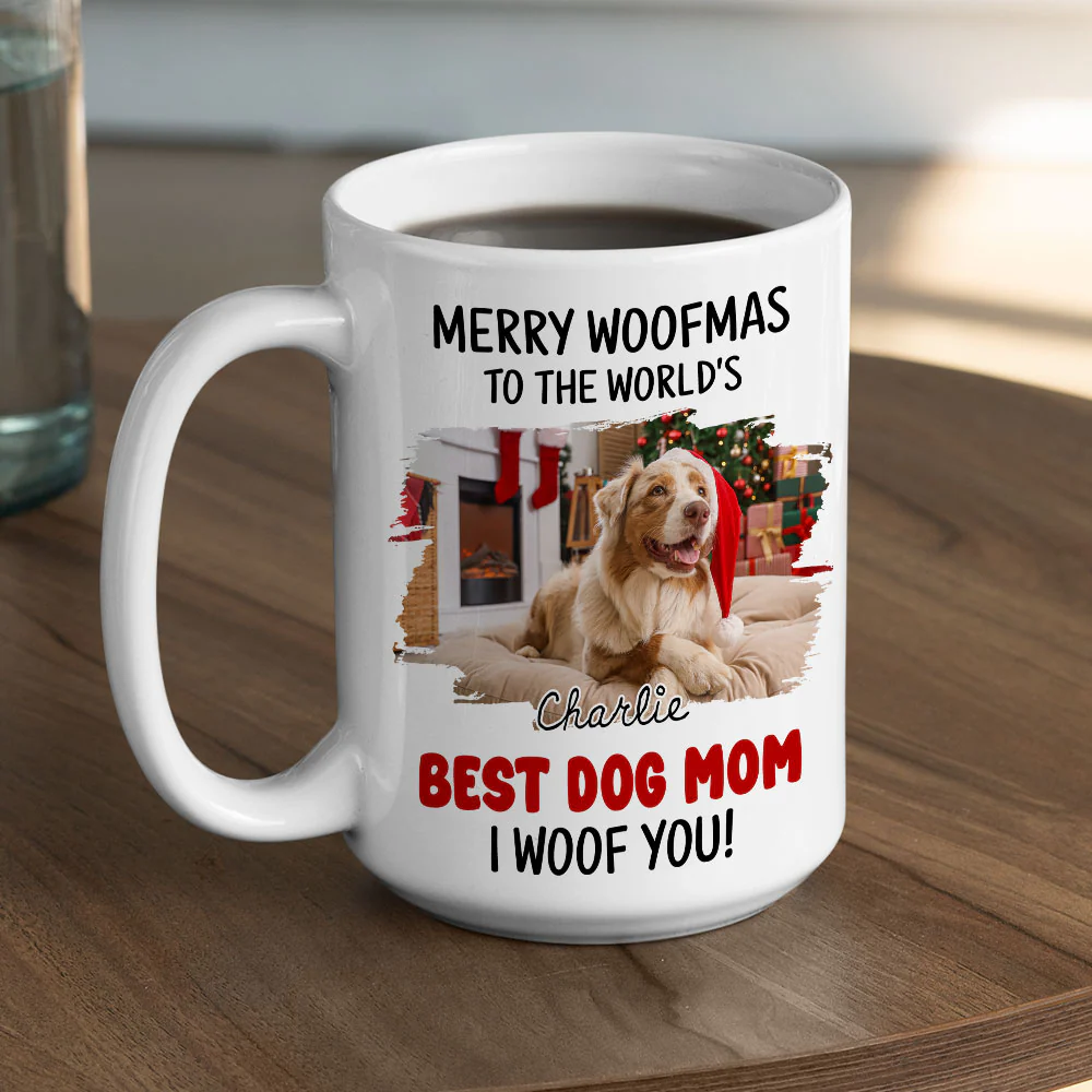 Best Dog Mom Dad In The World Photo - Personalized Custom Coffee Mug - Image 5