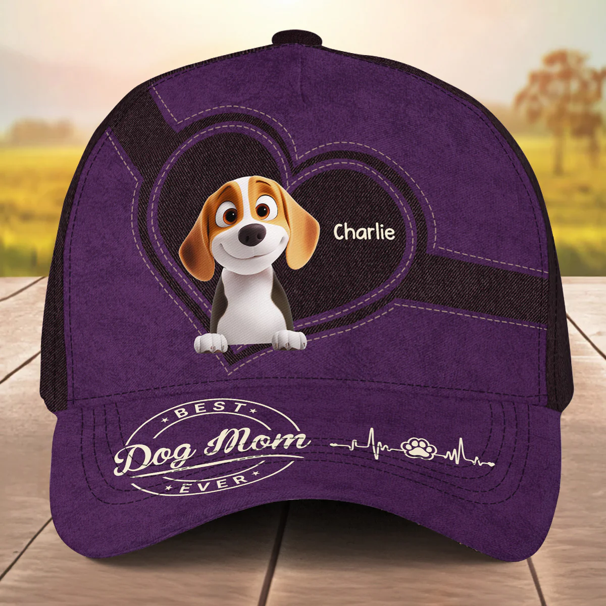 Best Dog Mom - Personalized Custom Classic Cap - Image 2