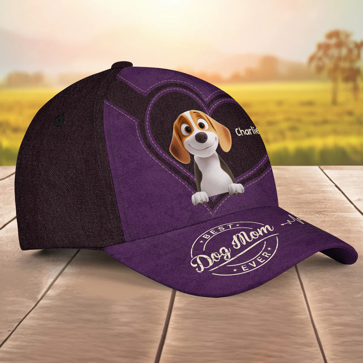 Best Dog Mom - Personalized Custom Classic Cap - Image 4