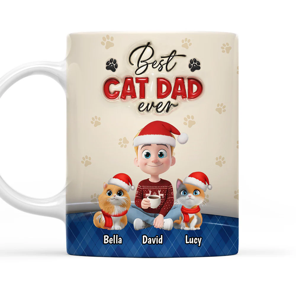 Best Handsome Cat Dad This Year - Personalized Custom Coffee Mug