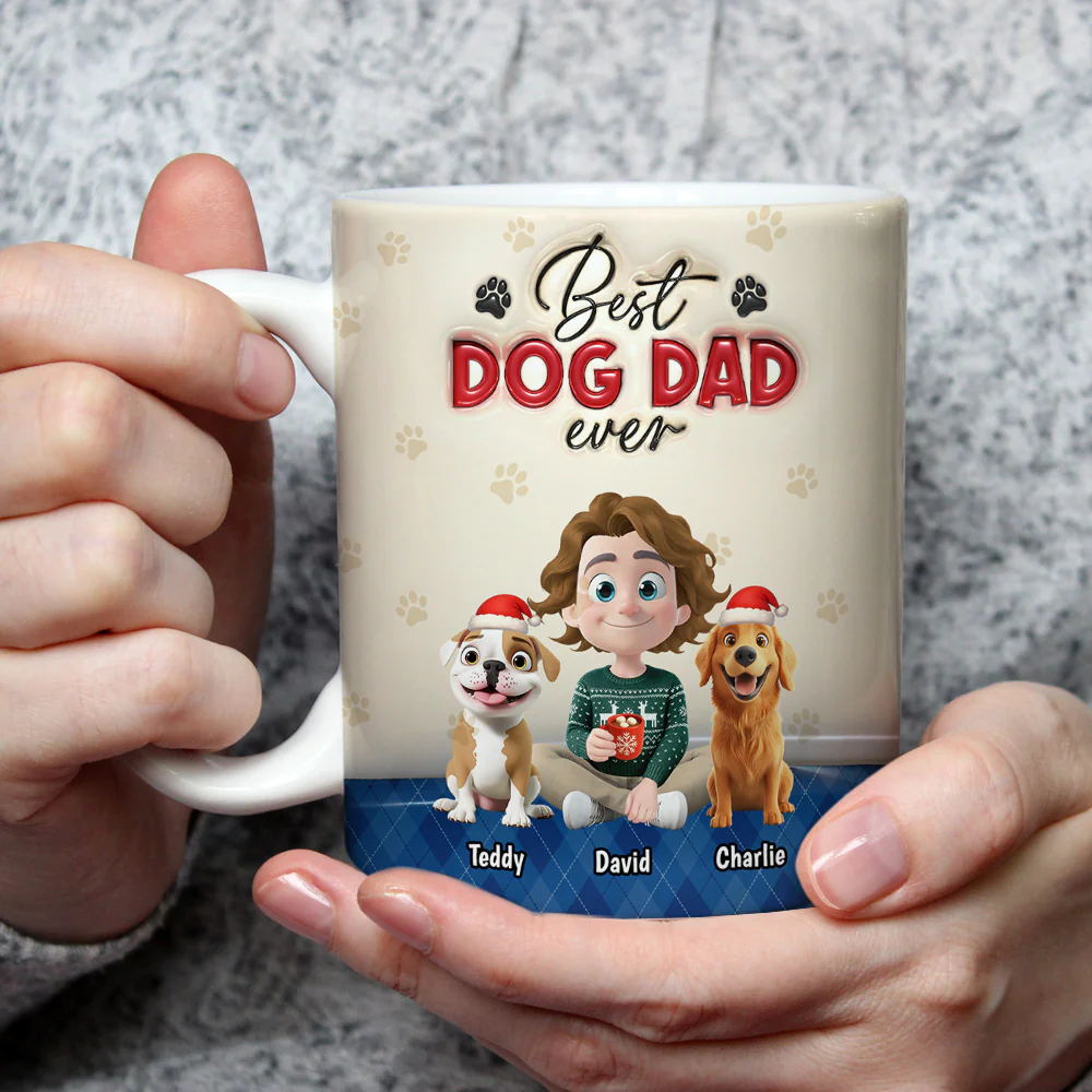 Best Handsome Dog Dad This Year - Personalized Custom Coffee Mug - Image 3