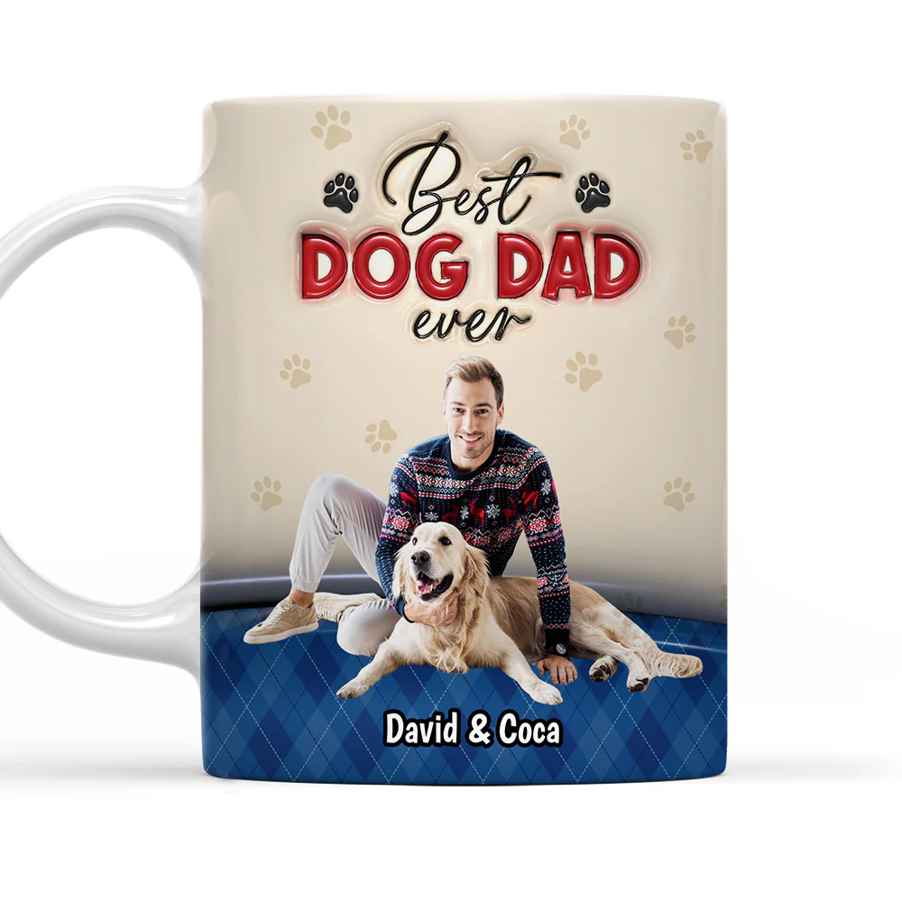 Best Handsome Dog Dad This Year Photo - Personalized Custom Coffee Mug