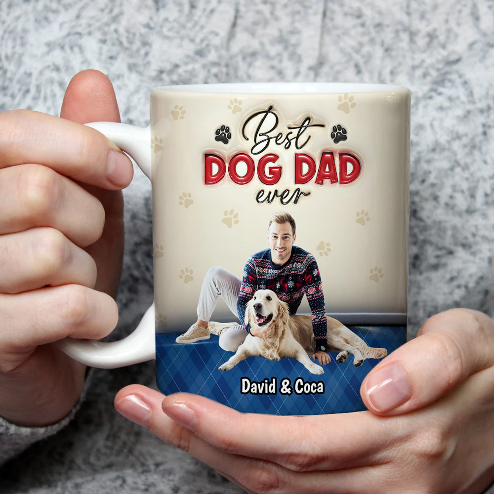 Best Handsome Dog Dad This Year Photo - Personalized Custom Coffee Mug - Image 2