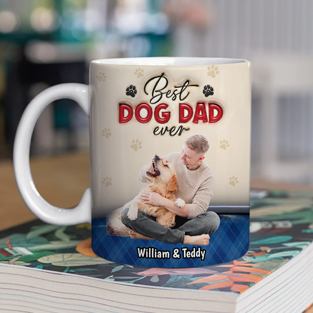 Best Handsome Dog Dad This Year Photo - Personalized Custom Coffee Mug - Image 4