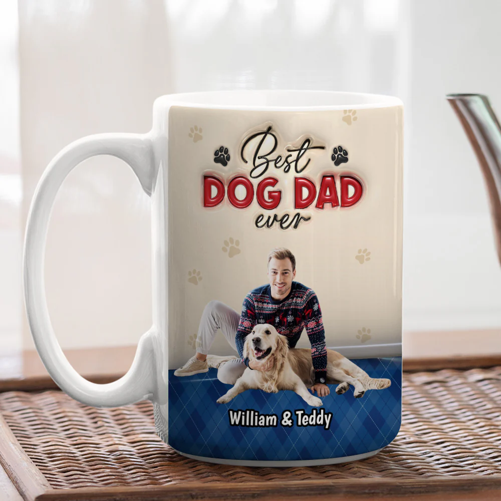 Best Handsome Dog Dad This Year Photo - Personalized Custom Coffee Mug - Image 5