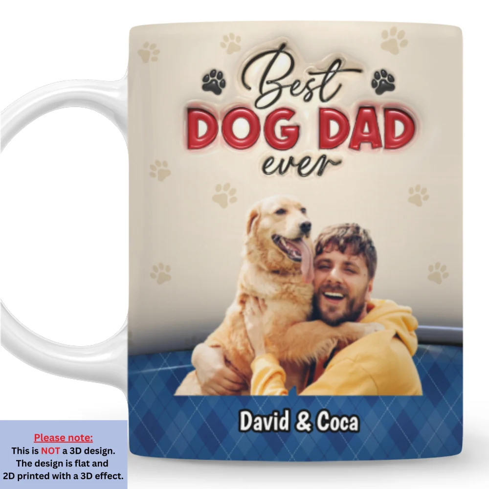 Best Handsome Dog Dad This Year Photo - Personalized Custom Coffee Mug - Image 7