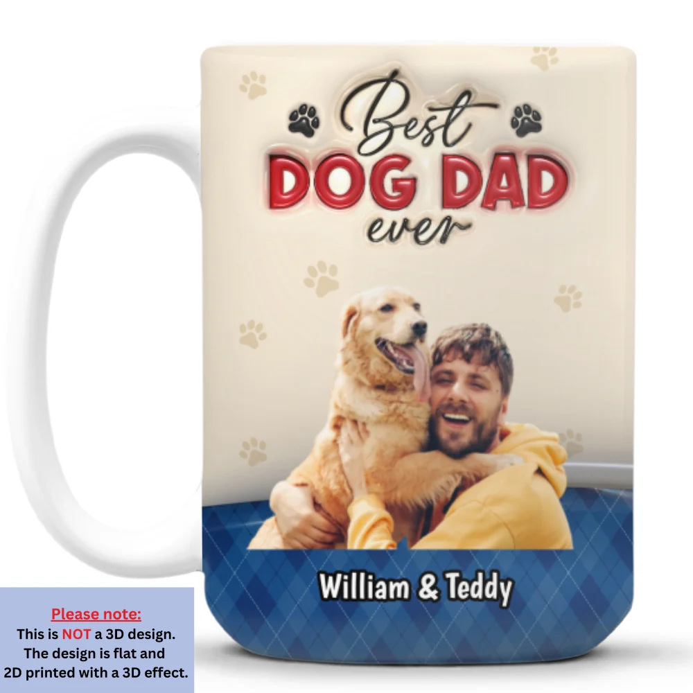 Best Handsome Dog Dad This Year Photo - Personalized Custom Coffee Mug - Image 8
