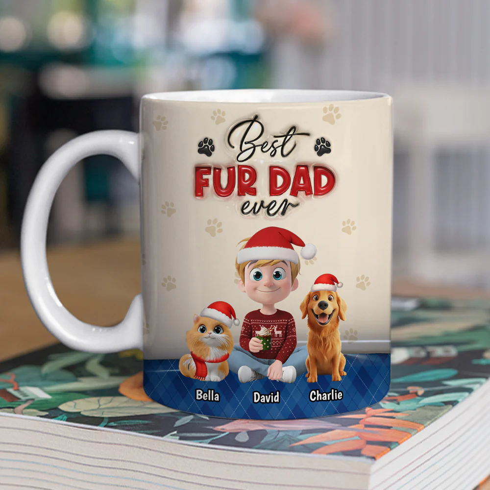 Best Handsome Fur Dad This Year - Personalized Custom Coffee Mug - Image 2
