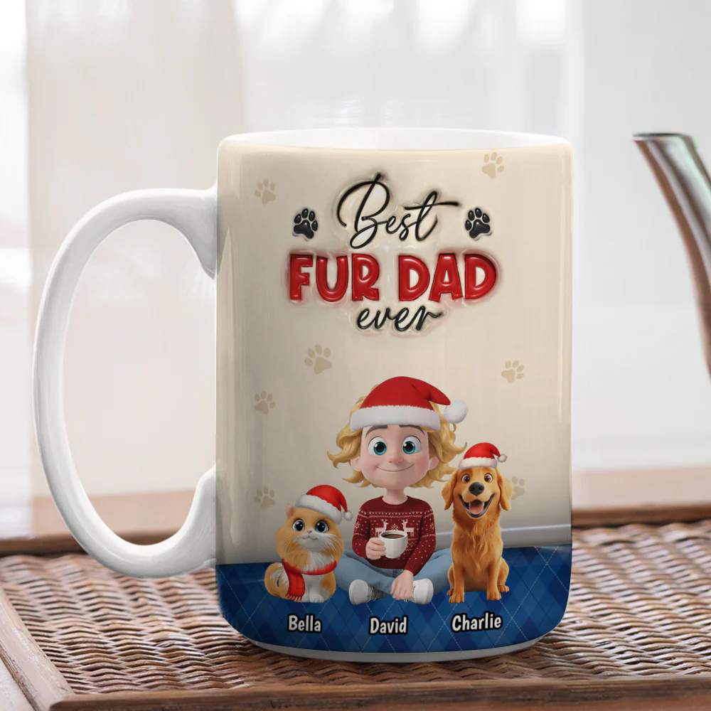 Best Handsome Fur Dad This Year - Personalized Custom Coffee Mug - Image 5