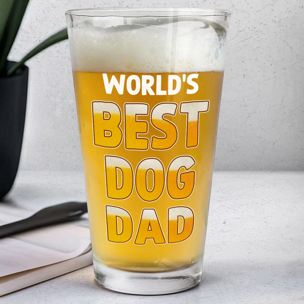 Best In The World - Personalized Custom Beer Glass - Image 2