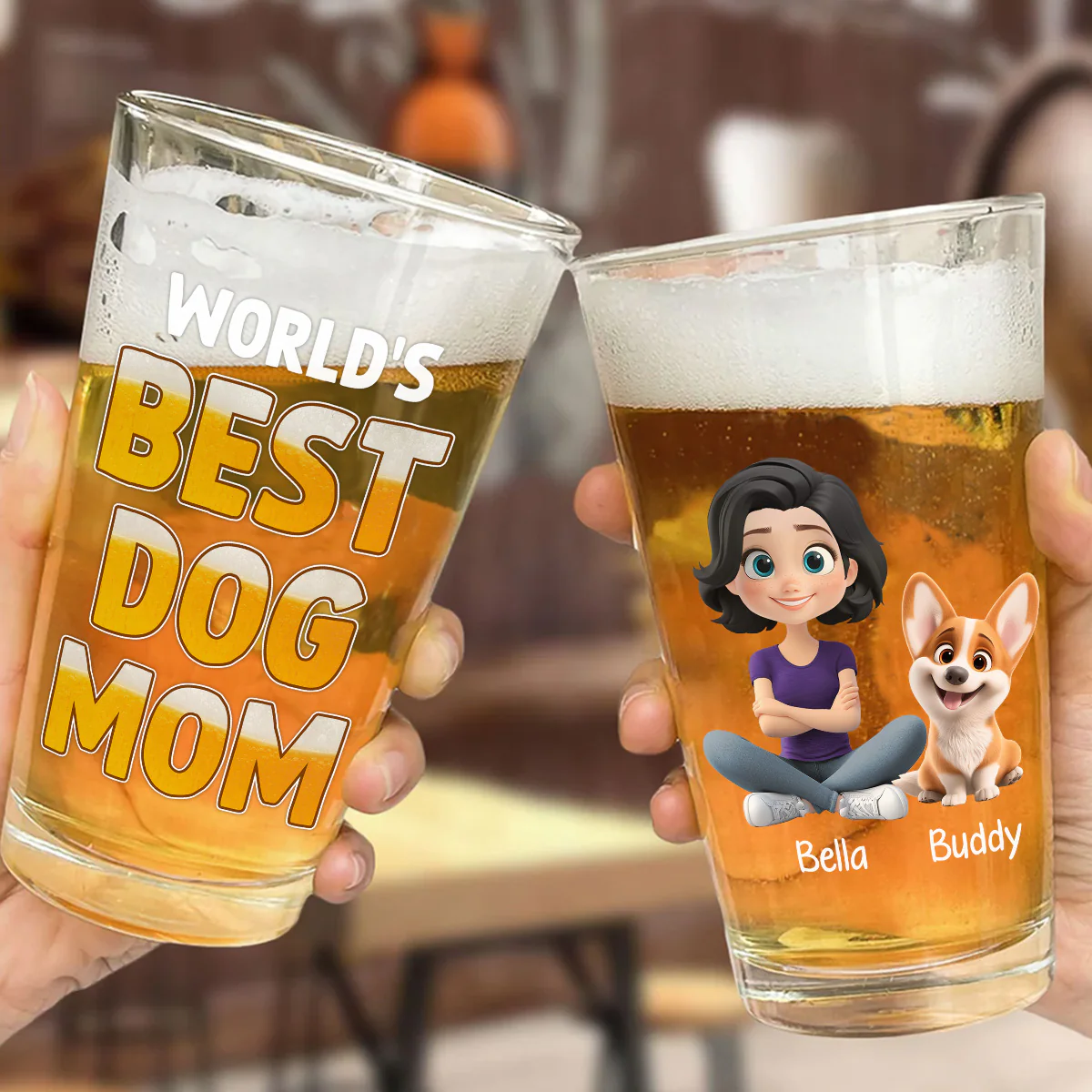 Best In The World - Personalized Custom Beer Glass - Image 5