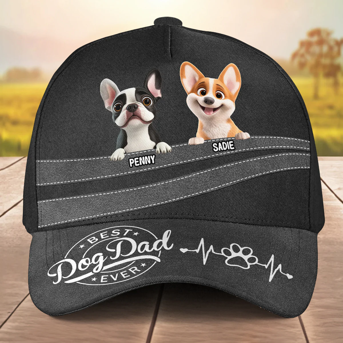 Best In The World -  Personalized Custom Classic Cap - Image 5