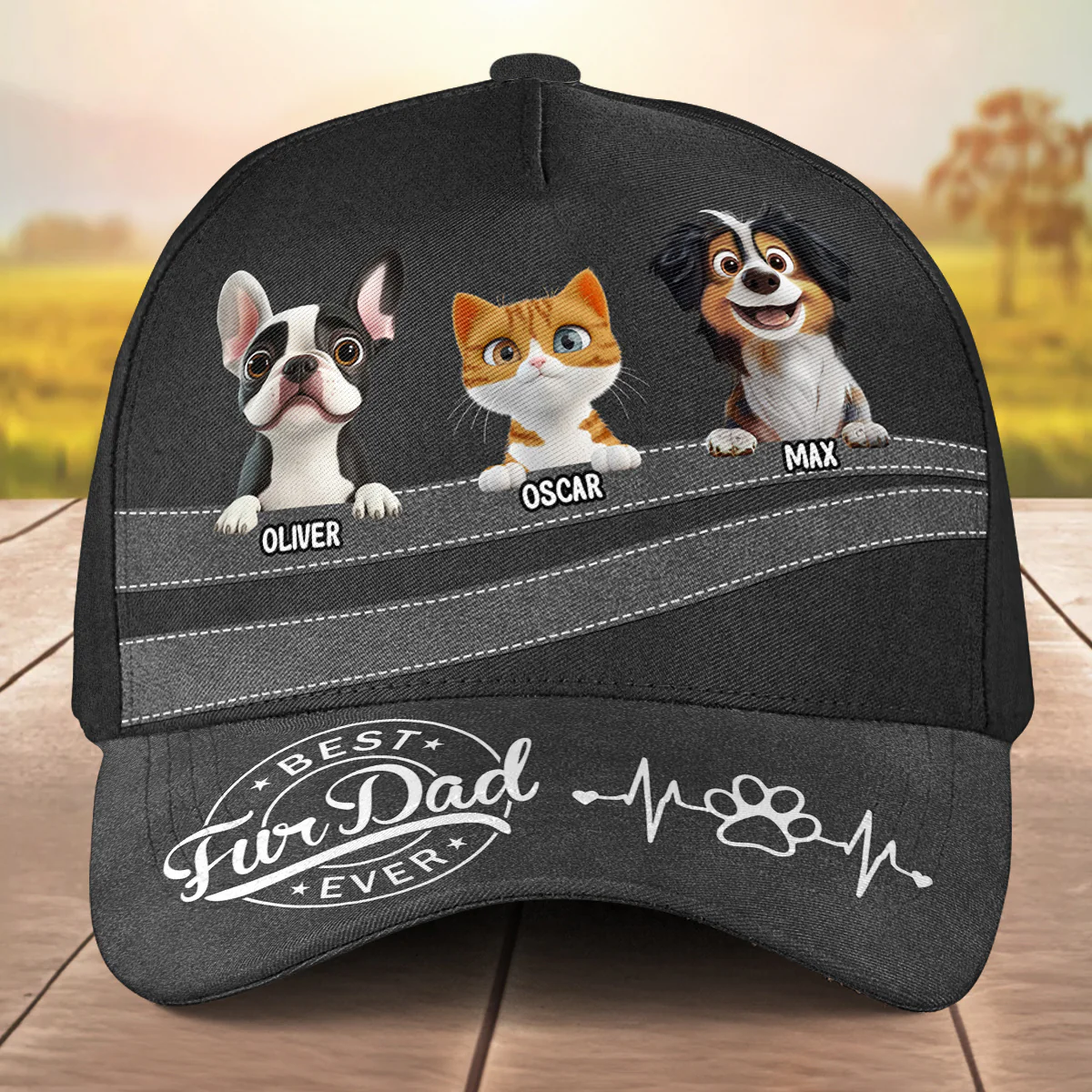 Best In The World Pet - Personalized Custom Classic Cap - Image 4