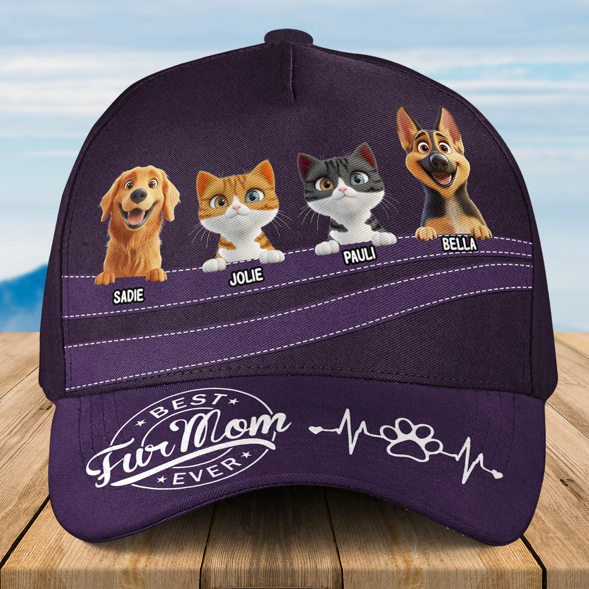 Best In The World Pet - Personalized Custom Classic Cap - Image 5