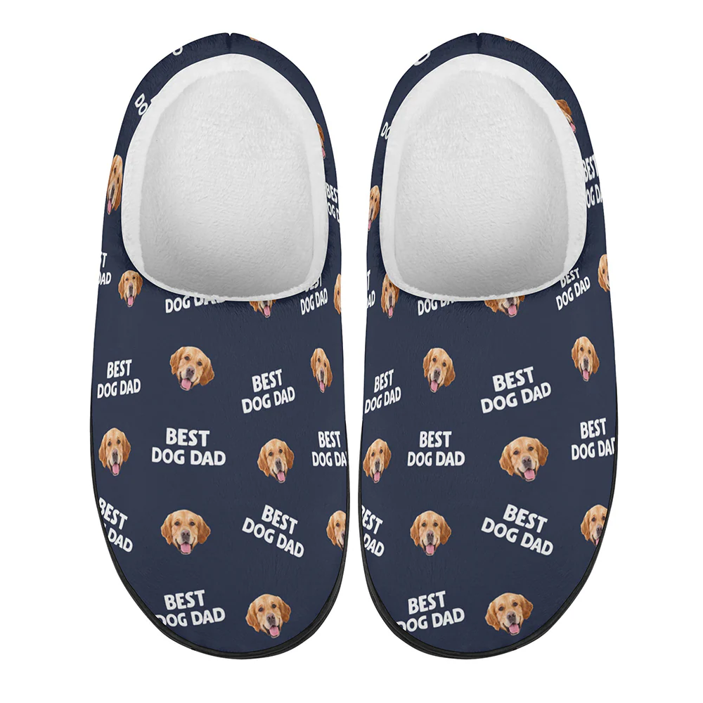 Best Mom Dad Pet Face - Personalized Custom Plush Slippers