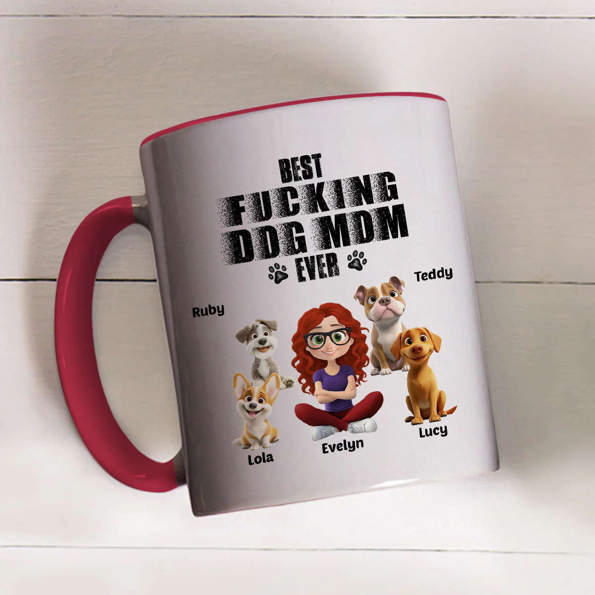 Best Mom Ever - Personalized Custom Accent Mug - Image 5