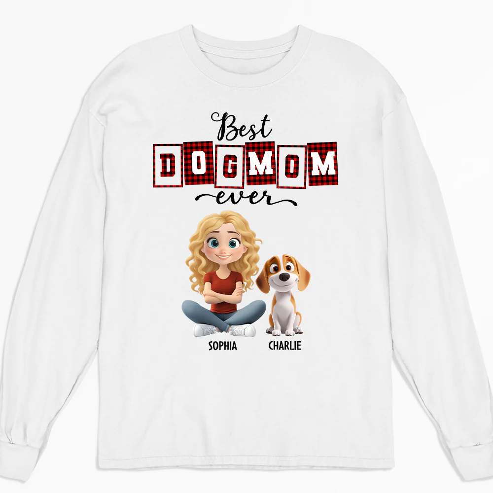 Best Mom Of The Year Cartoon - Personalized Custom Long Sleeve T-Shirt