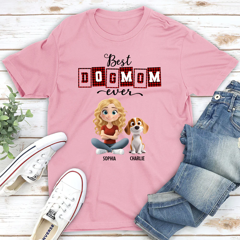 Best Mom Of The Year Cartoon - Personalized Custom Unisex T-Shirt - Image 2