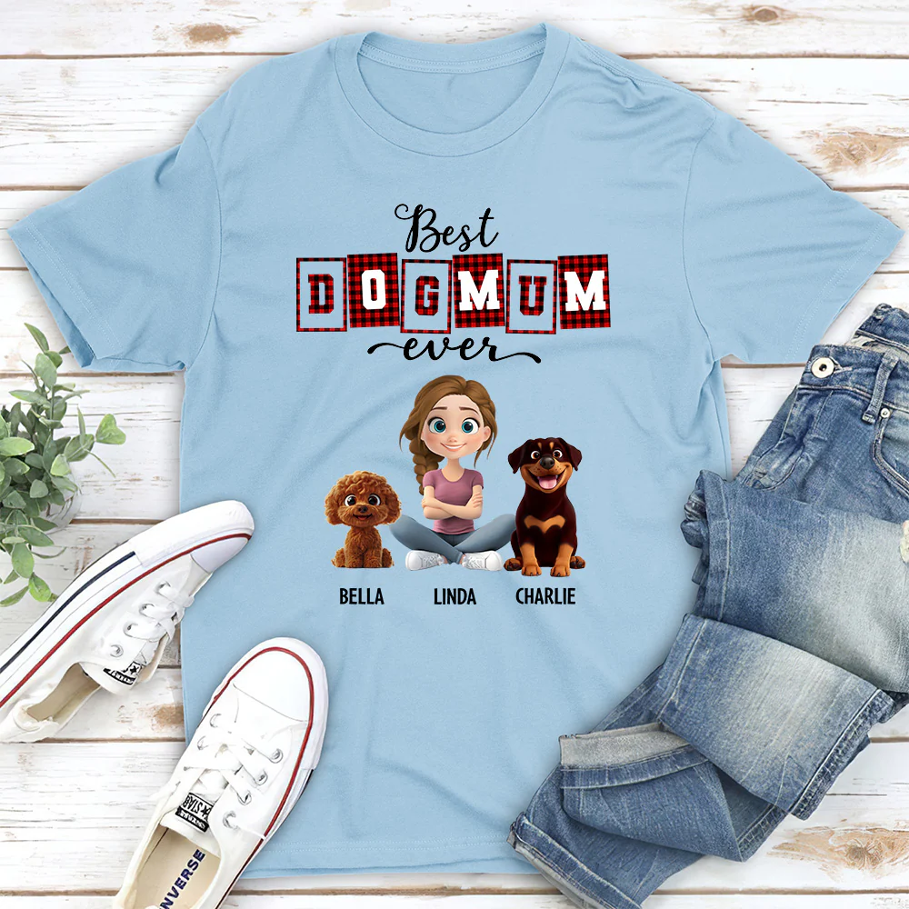 Best Mom Of The Year Cartoon - Personalized Custom Unisex T-Shirt - Image 3