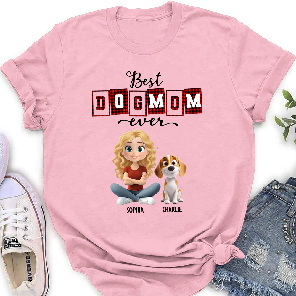 Best Mom Of The Year Cartoon - Personalized Custom Women's T-Shirt - Image 2