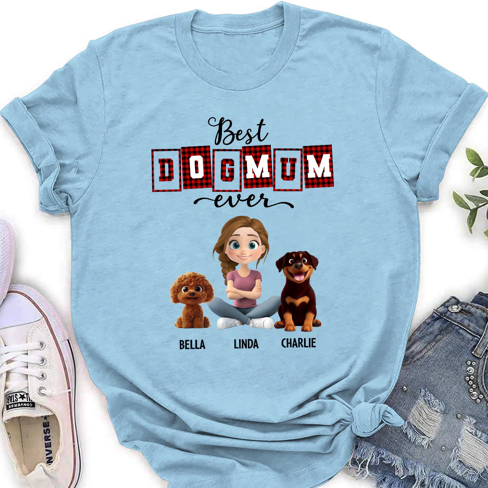 Best Mom Of The Year Cartoon - Personalized Custom Women's T-Shirt - Image 3